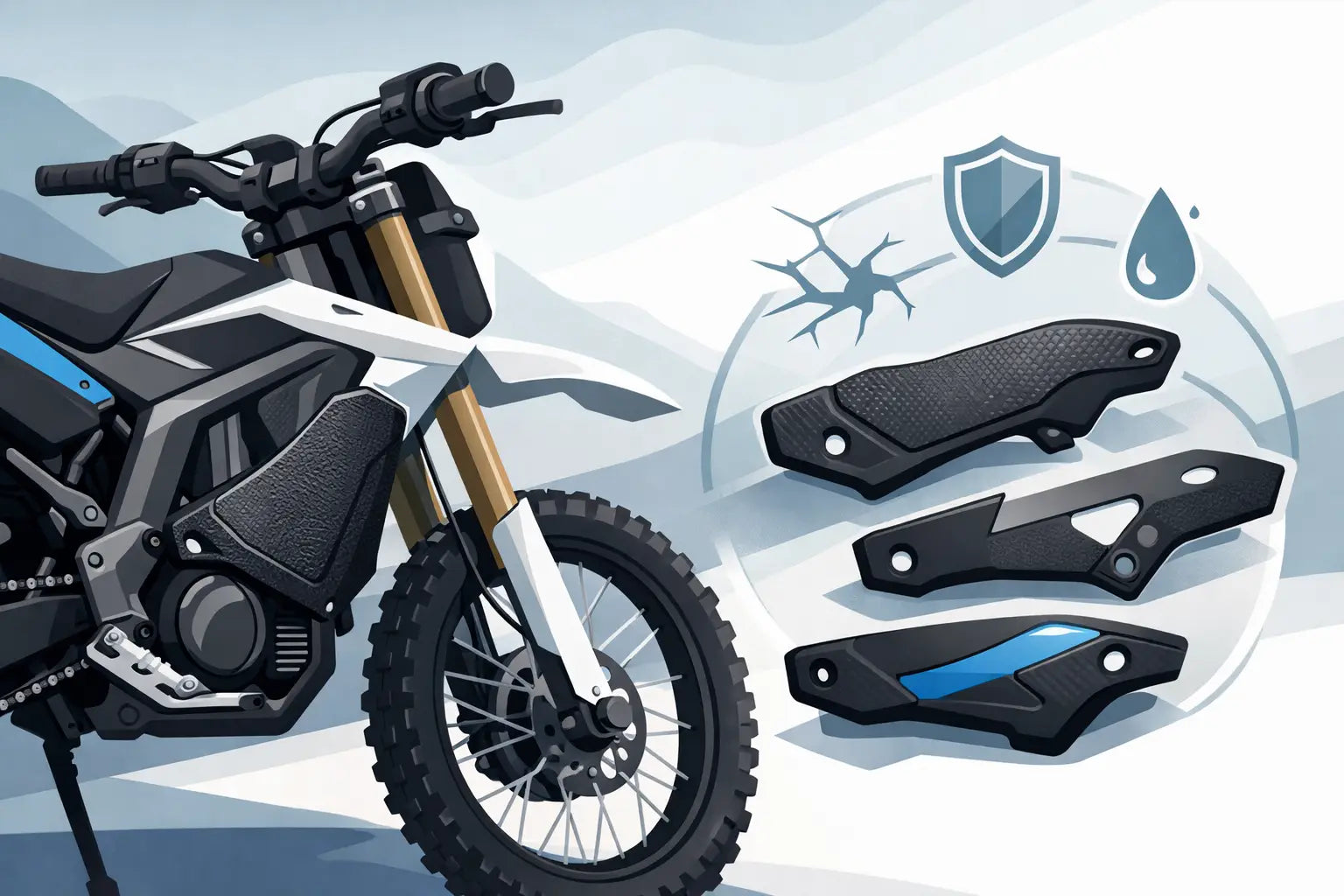 E-Moto Frame Guards That Hold Up