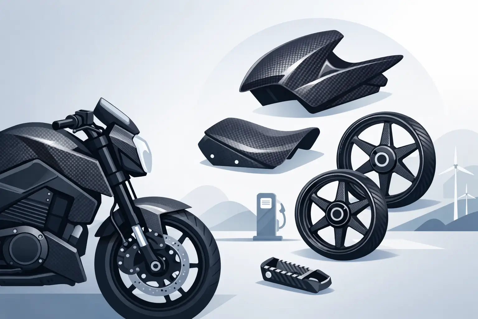 Carbon Fiber E-Moto Parts That Earn Their Spot